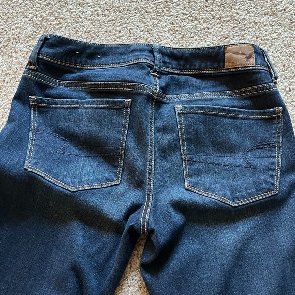 American Eagle 6 Regular Dark Wash Blue Super Skinny Jeans - Picture 5 of 6